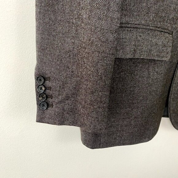 Indochino Men's Blazer Suit Jacket Size 41 Brown Wool Single-Breasted 2 Button - Picture 8 of 16